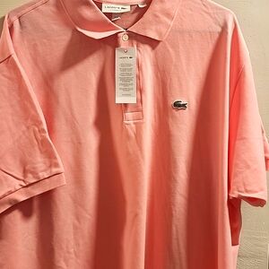 Lacoste Men's Pink Polo Shirt